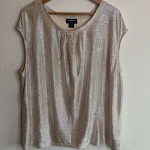 Liz Claiborne Champagne Shimmer Career Professional Blouse 1X